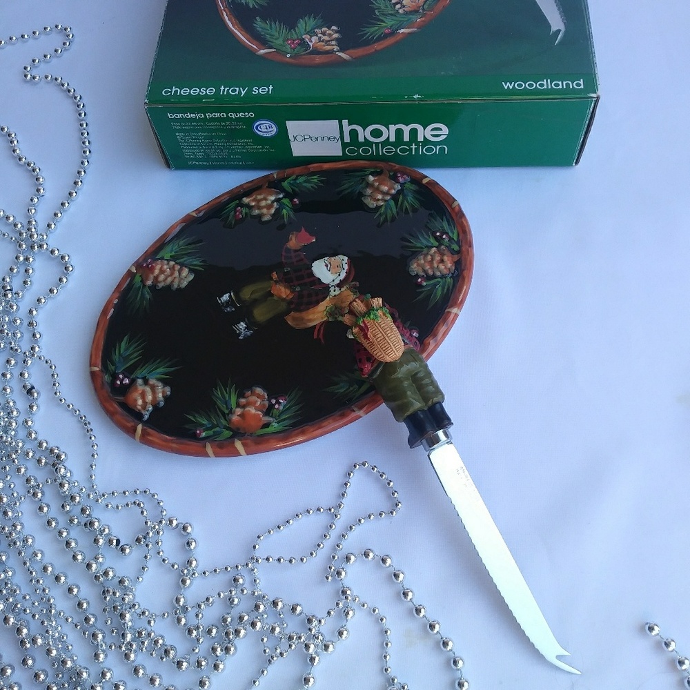 CHRISTMAS HOME COLLECTION CHEESE TRAY SET. - Picture 6 of 8